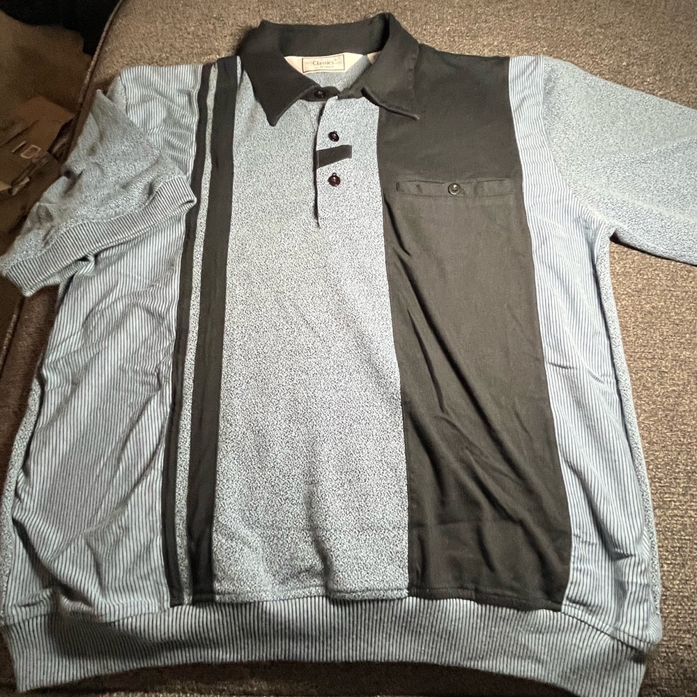 Classics By Palmland Navy Blue Polo Mens Size L